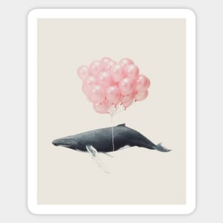Whale and pink balloons Sticker